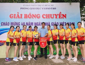 Trường Tiểu học Thới Hòa tham gia Giải bóng chuyền nam, nữ ngành Giáo dục chào mừng kỷ niệm 40 năm ngày Nhà giáo Việt Nam (20/11/1982-20/11/2022)